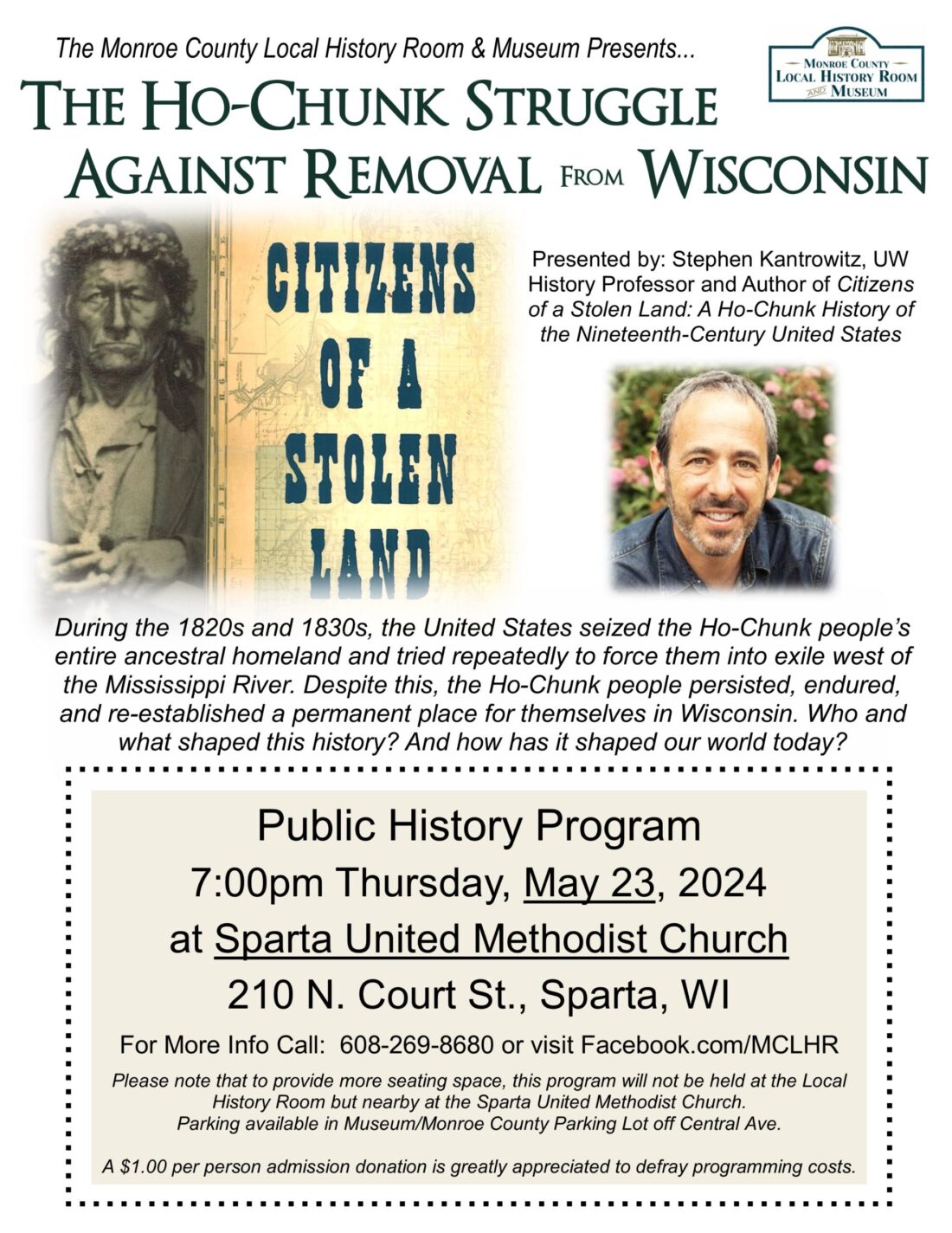 History Program: "The Ho-Chunk Struggle Against Removal from Wisconsin"