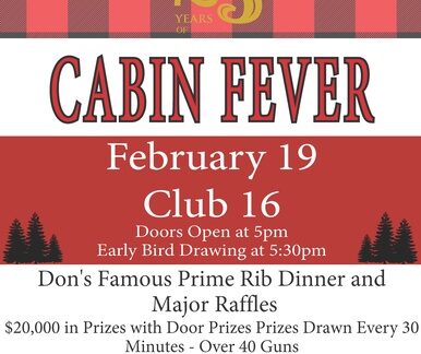 Cabin Fever fundraiser flier