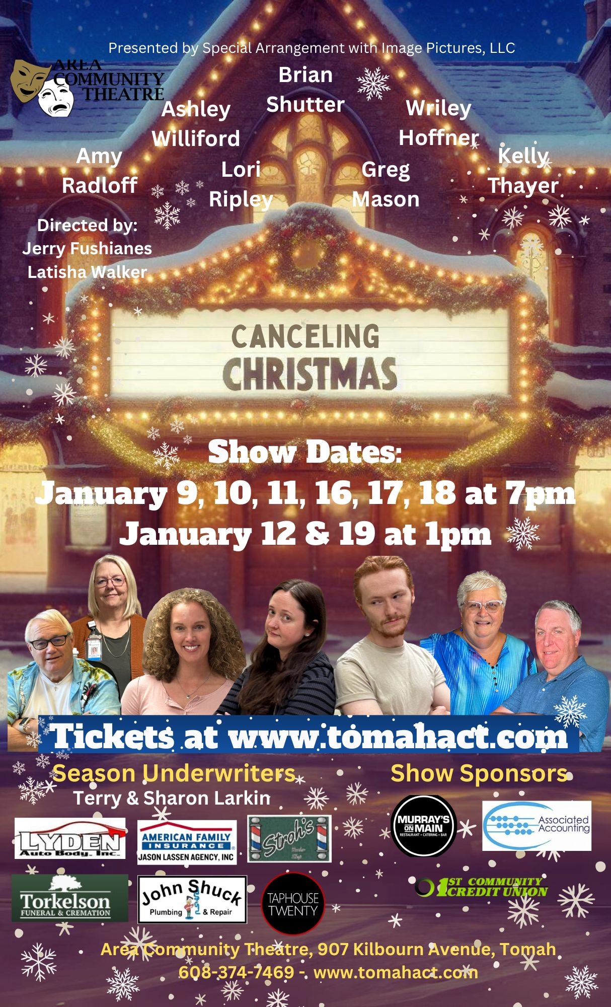 Canceling Christmas theatre show flier