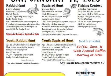 Cataract Hunting and Fishing Contest Flier