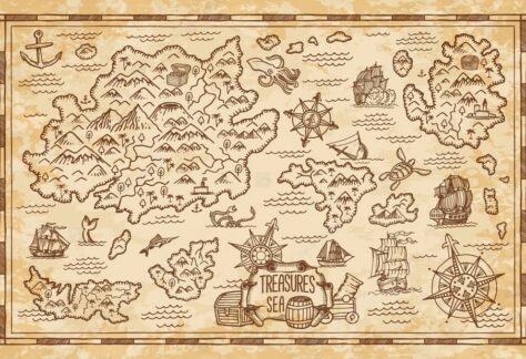 An old timey looking map