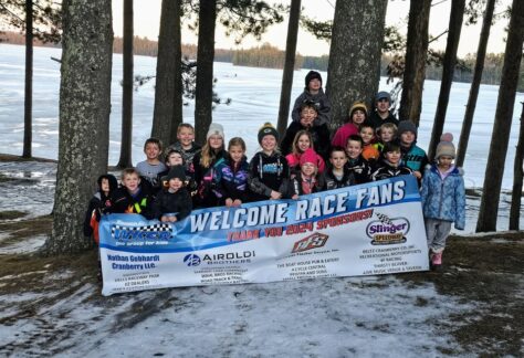 kids at the kitty kat snowmobile racing club