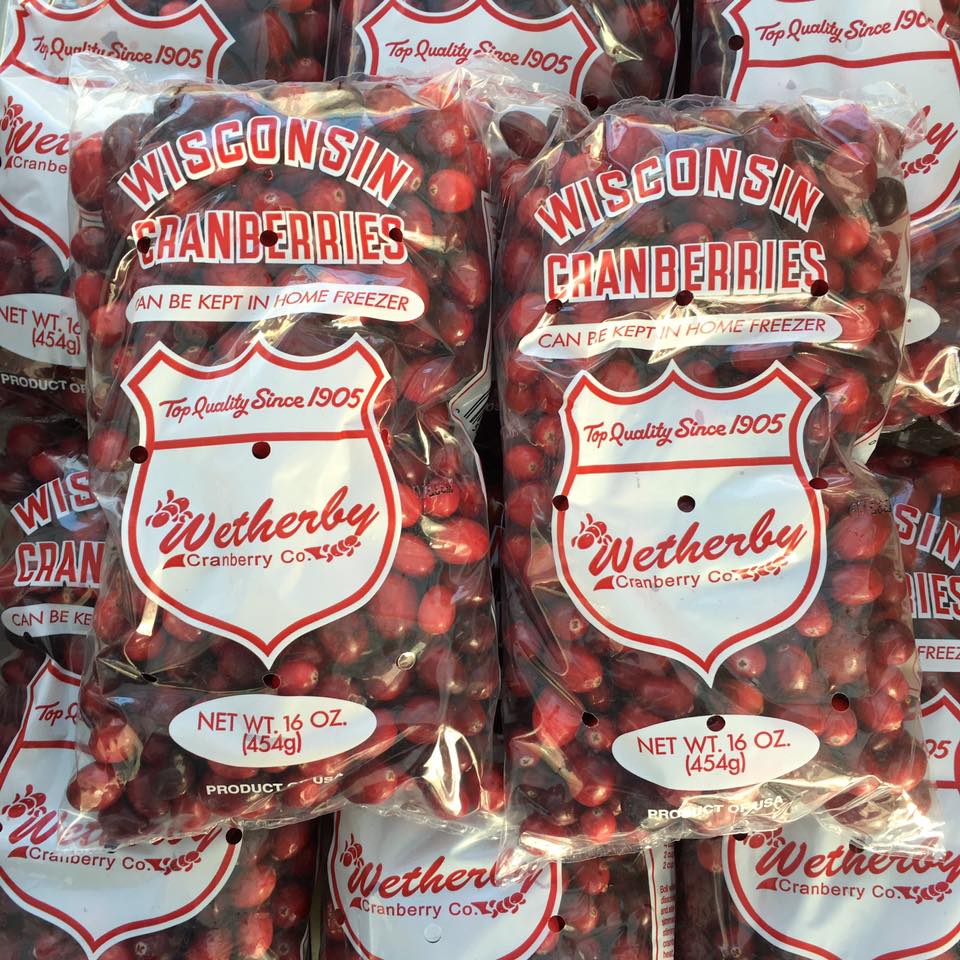 Two bags of wetherby cranberries