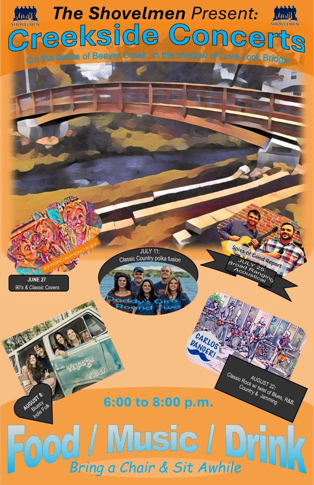 Flier for Creekside Concerts