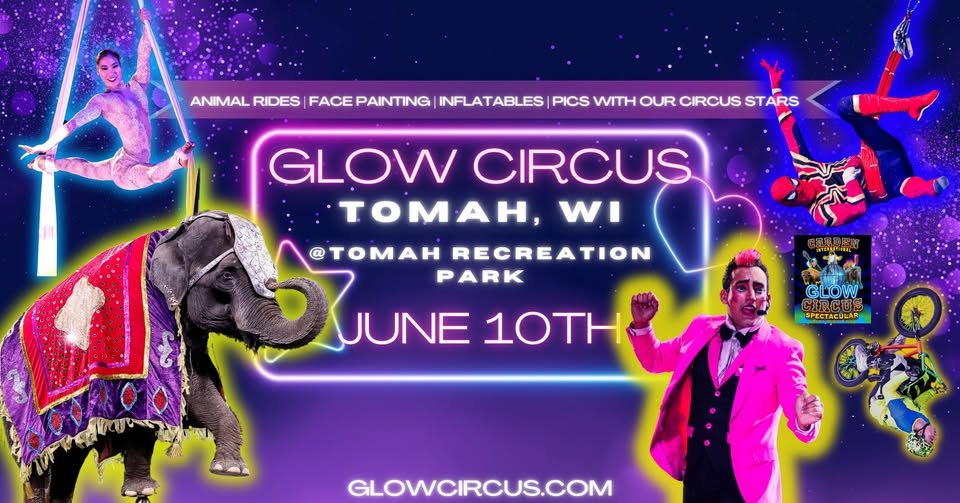 Glow Circus event flier