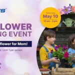 An event flier for the free flower planting event