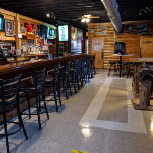 The interior of the Hitchin' Post bar.