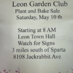 The flier for the Leon Garden Club event