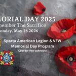 A flier for the memorial day events in Sparta