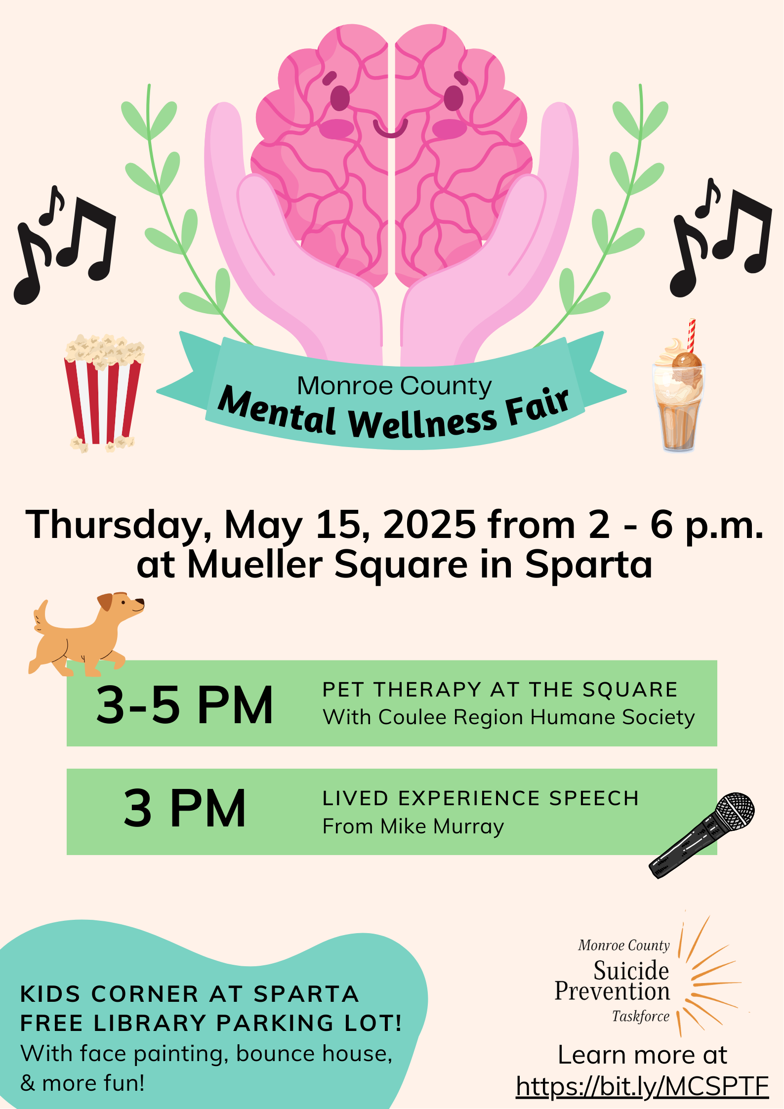 Monroe County Mental wellness Fair event Flier