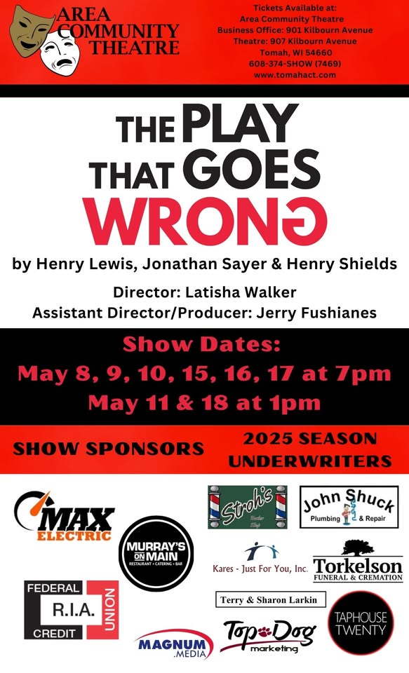 The play that goes wrong event flier