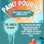 paint pouring event flier