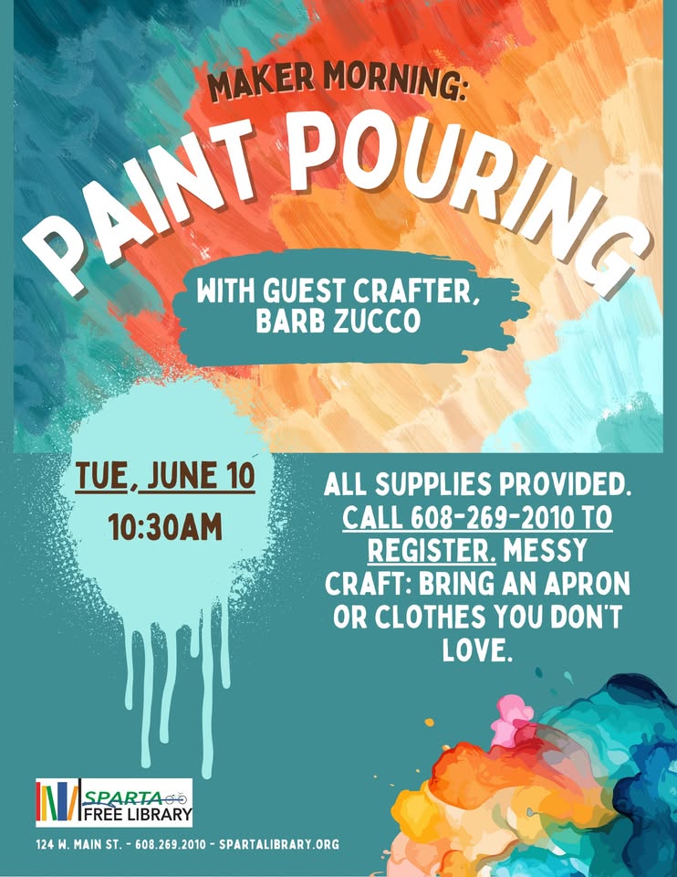 paint pouring event flier