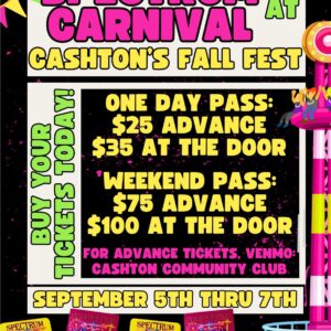 Cashton Fall Fest Carnival flier