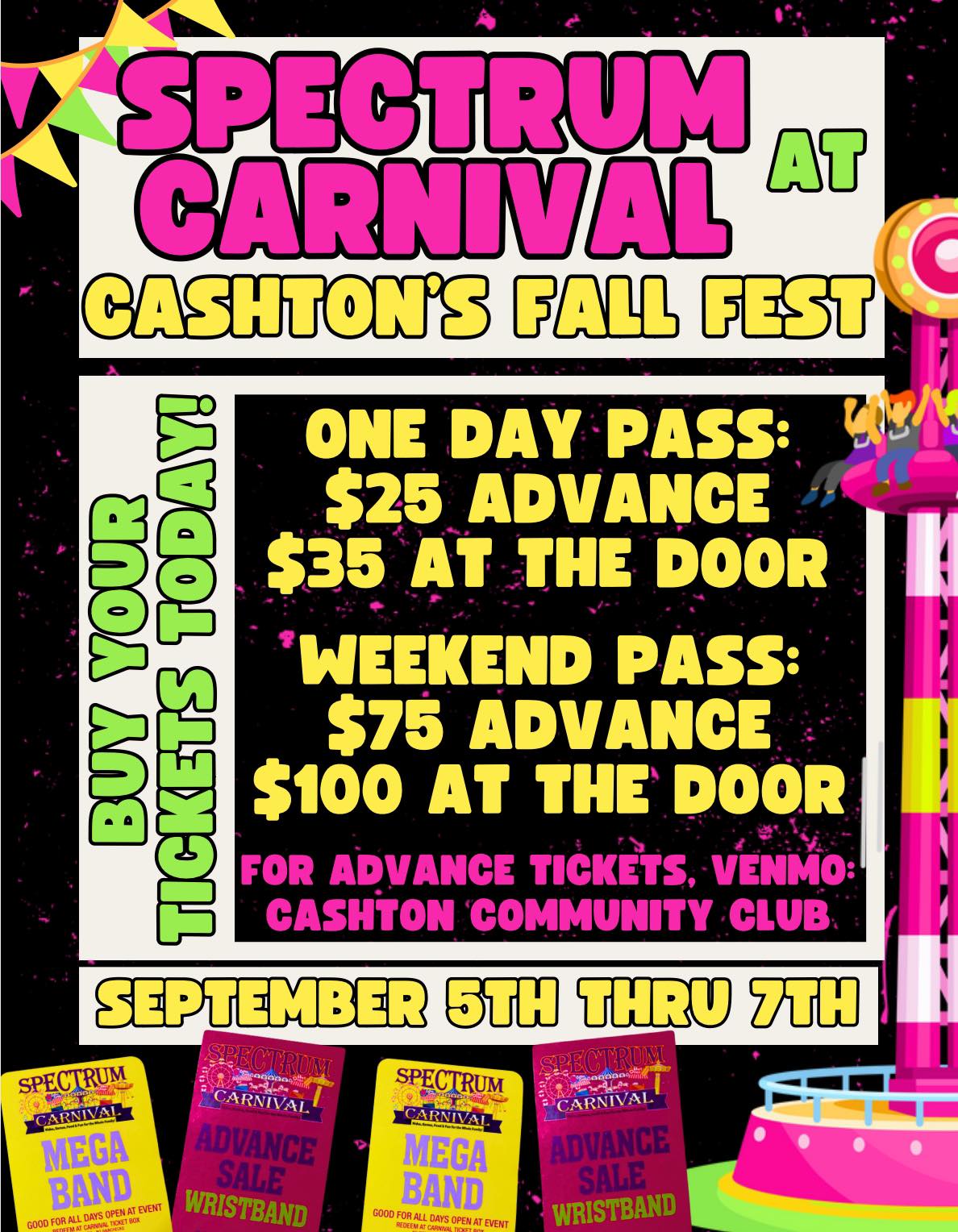 Cashton Fall Fest Carnival flier