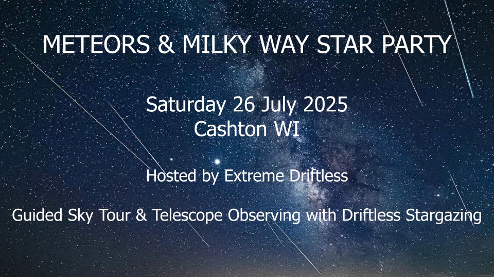 extreme driftless star party event flier