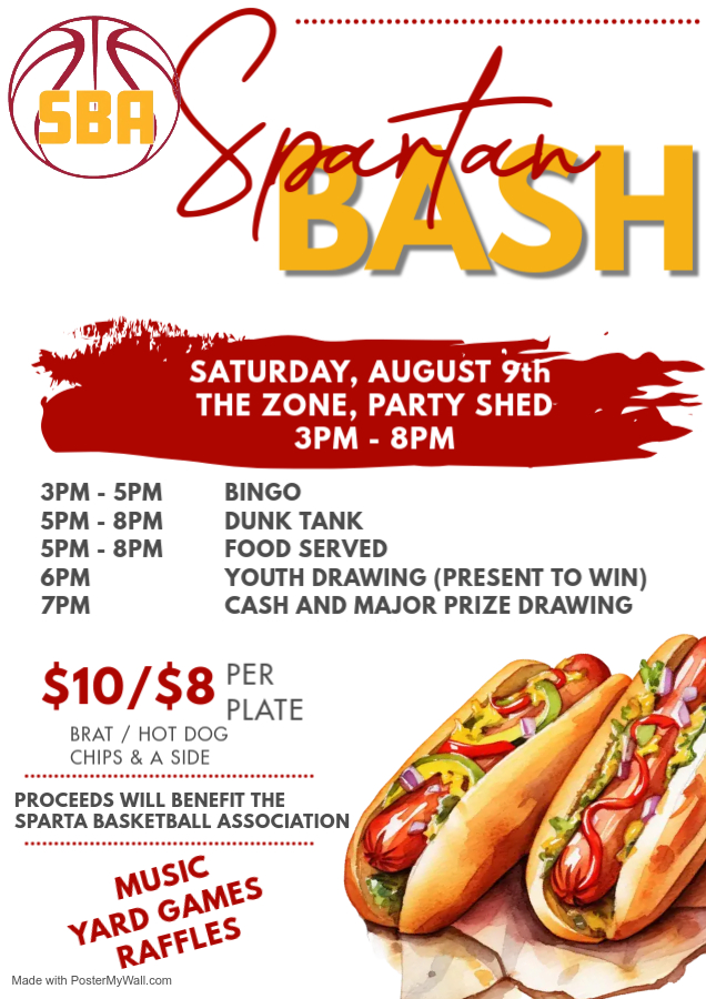 Spartan Bash event flier