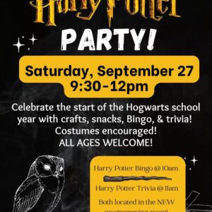 Harry Potter party event flier