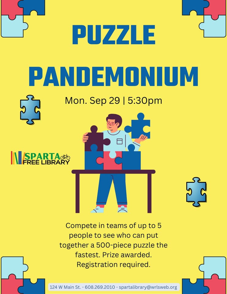 Puzzle Pandemonium event flier