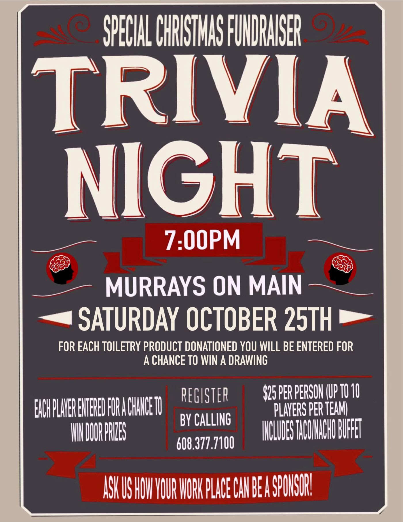 Trivia Night event flier