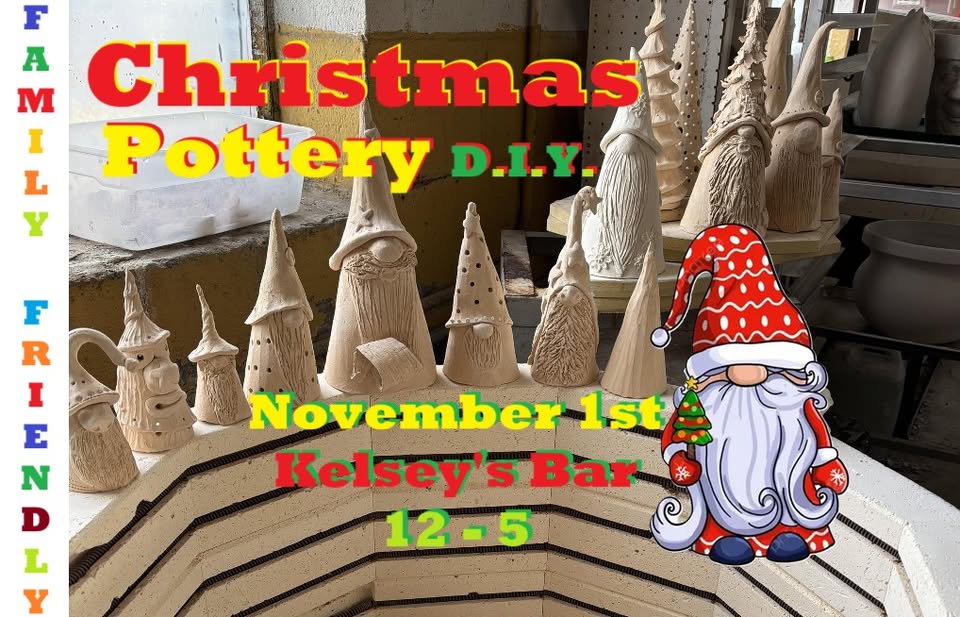 Christmas Trees and Gnomes Pottery Class