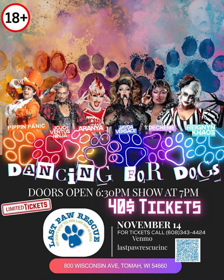 Dancing with the dogs event flier