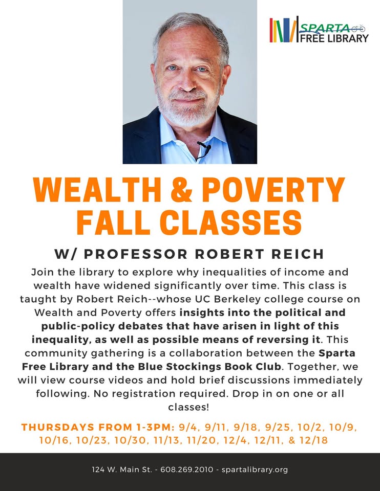 Wealth and Poverty class event flier