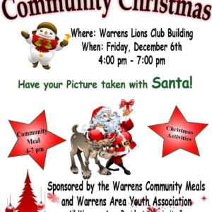 Warrens Community Christmas event flier