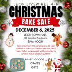 Leon Town Hall bake sale event flier