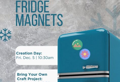 mini art fridge magnet event flier