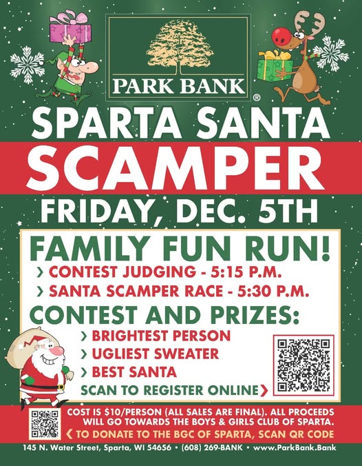 Santa Scamper Fun Run event flier