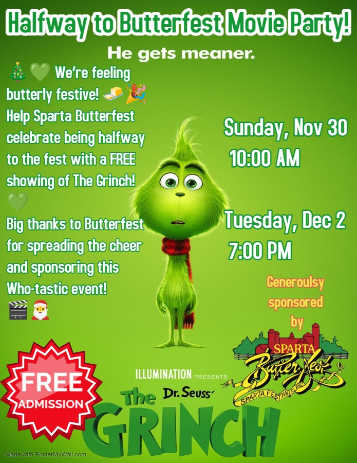 The Grinch event flier