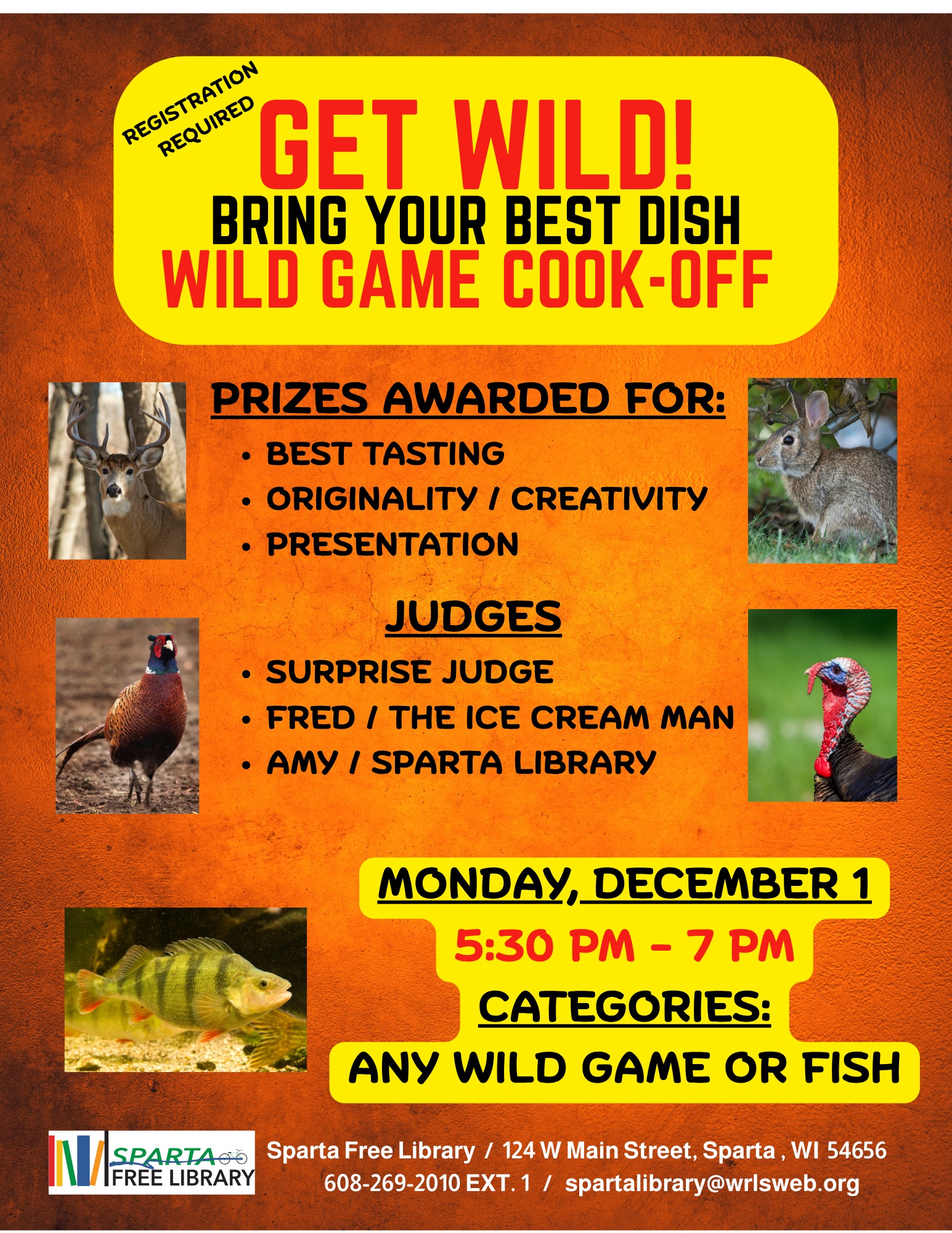 Wild Game Cook-off event flier
