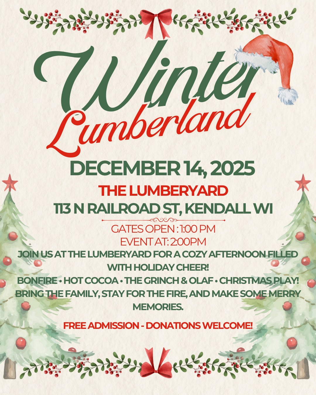 Winter Lumberland event flier