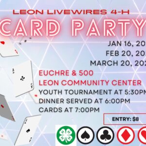 card party event flier