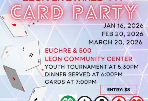 card party event flier
