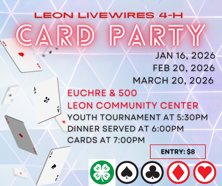 card party event flier