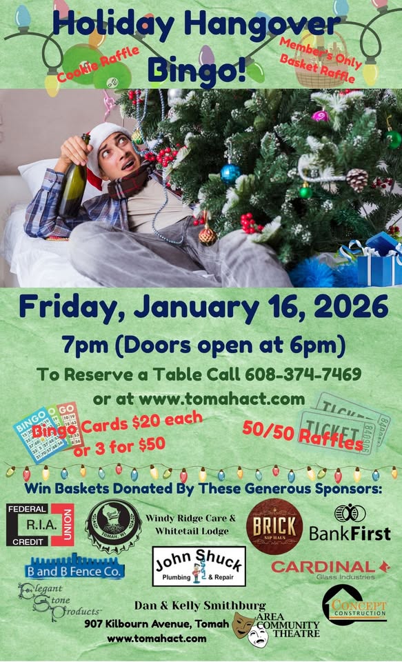 Holiday Bingo event flier