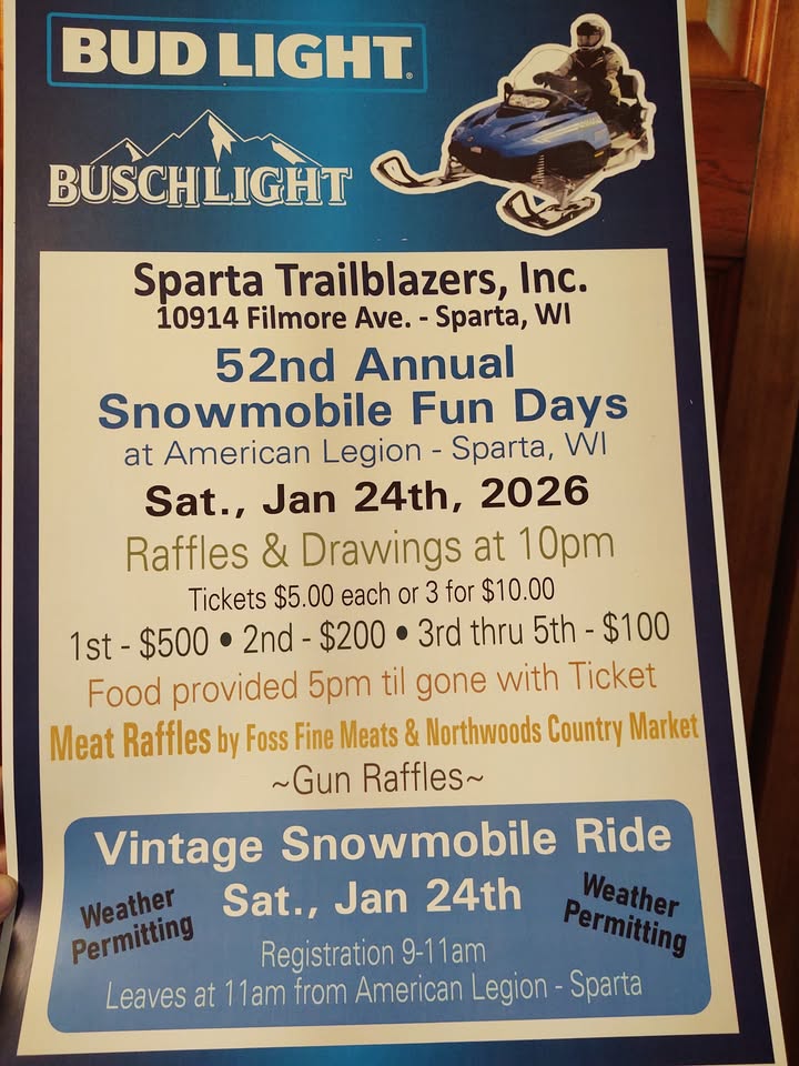 Snowmobile Fun Days event flier
