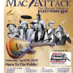 A poster showing some of the acts for the Fleetwood Mac tribute.