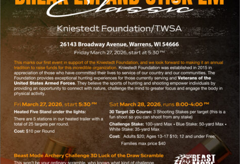 A poster with event information on it in different colors.