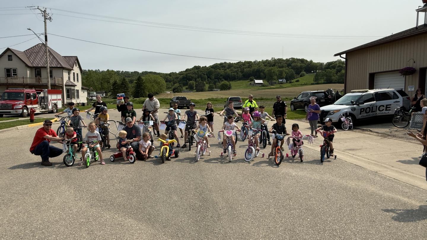 A picture of kids on bikes.