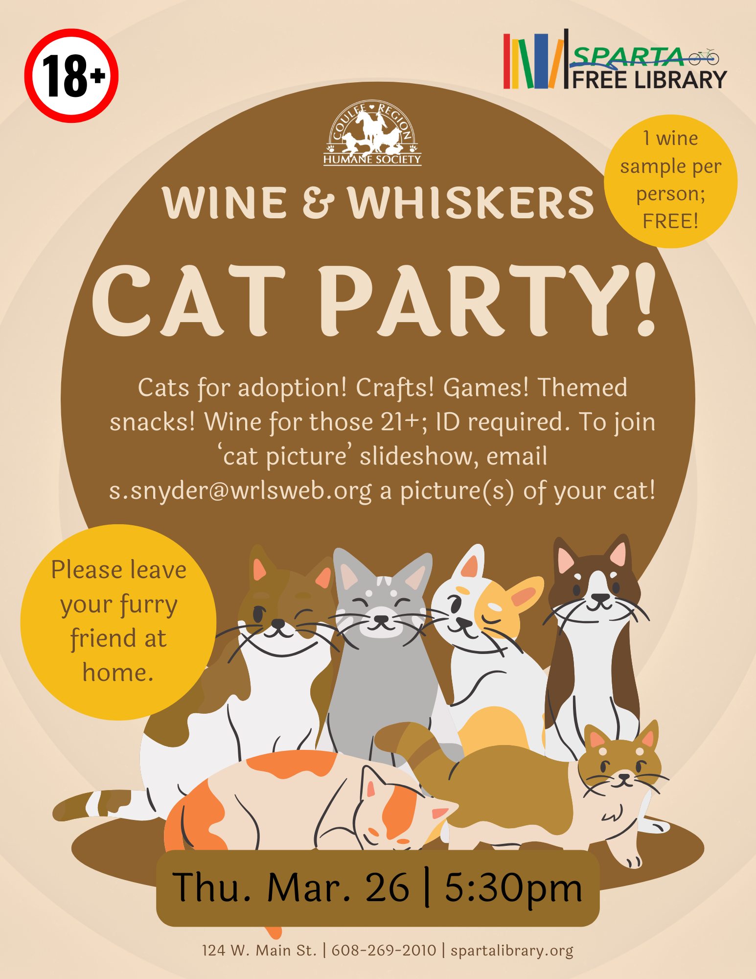 A poster with different color cats on it.