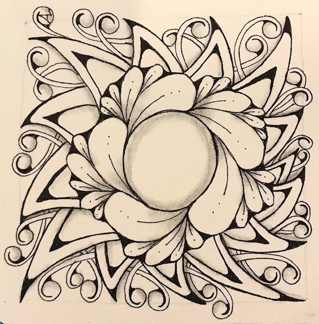 A picture of a Zentangle.