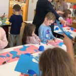 A picture of children doing arts and crafts