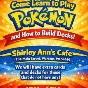 Pokemon deck building event flier