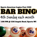 A picture of bingo balls with the event information it.