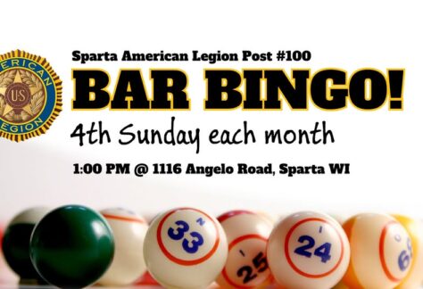 A picture of bingo balls with the event information it.