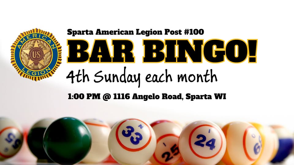 A picture of bingo balls with the event information it.