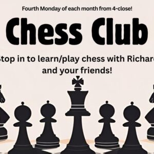 A poster with chess pieces on it.